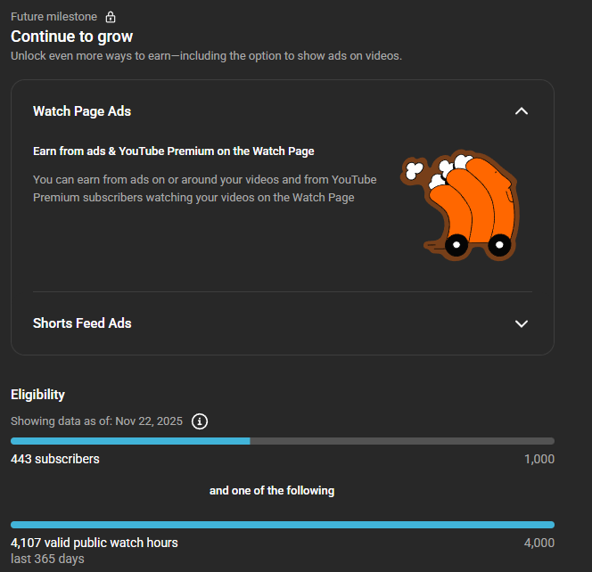 _DefaultSetting's tweet image. I have OFFICIALLY made the goal for Valid Public Watch Hours to be a Partner on YouTube!! （ ＾▽＾）

Which is HARDER than the SUBSCRIBER Goal lolol ¯\_(ツ)_/¯