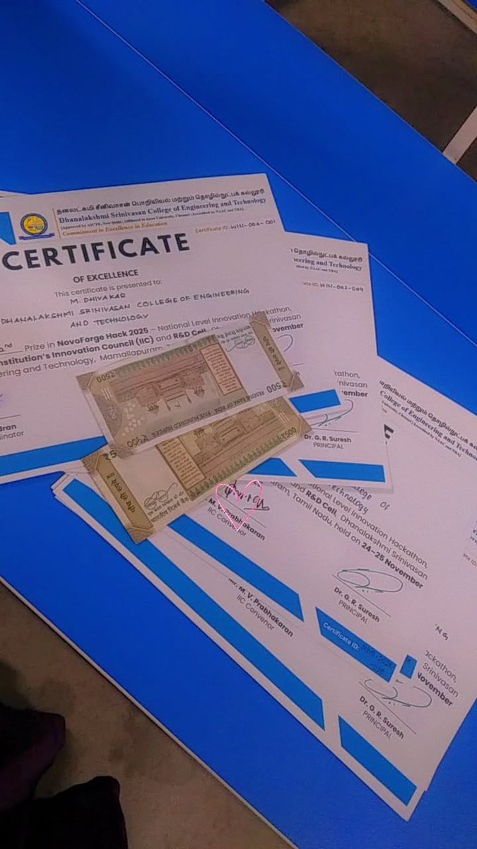 sivakumar_web3's tweet photo. I guided one team, as last minute and made a project prototype using vibe coding. They win 2nd prize. https://t.co/h91GLyKO4E