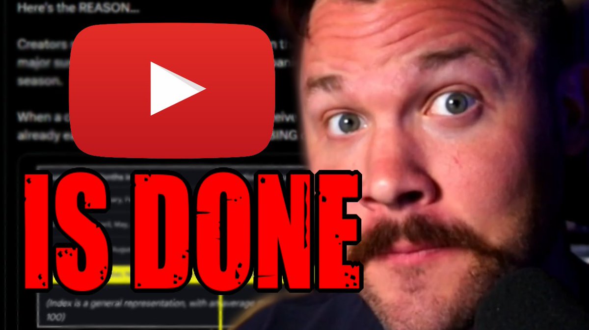 Dropping a video detail Youtube deleting channels with millions of subs, stealing money, and using AI to bolster their Q4 earnings. PLEASE give it a like and comment on the video. We may not have a platform tomorrow. 

Link below