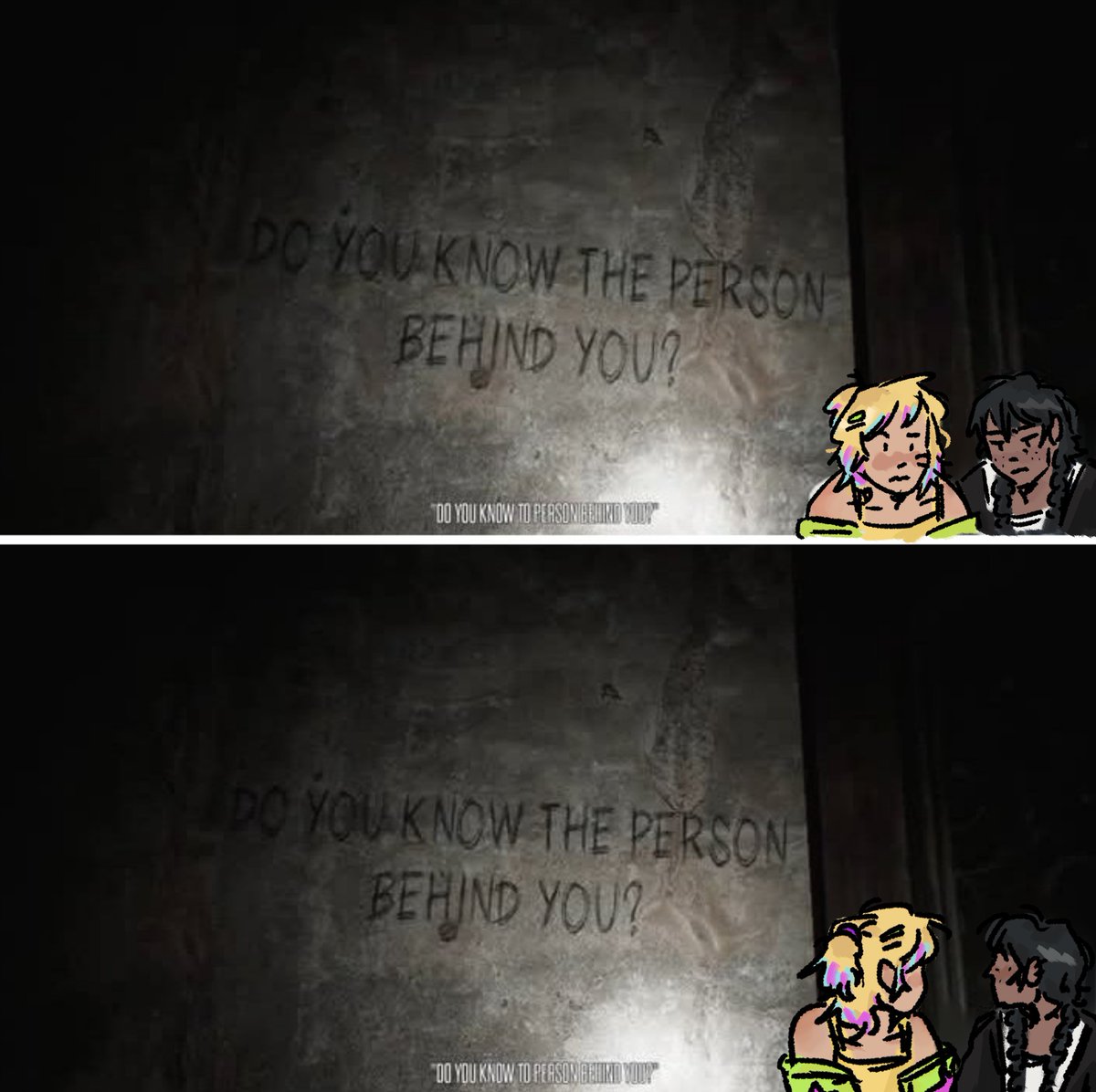 tar_tine's tweet photo. gamer gf enid too scared to play horror game alone #wenclair https://t.co/rv9dDYWSwi