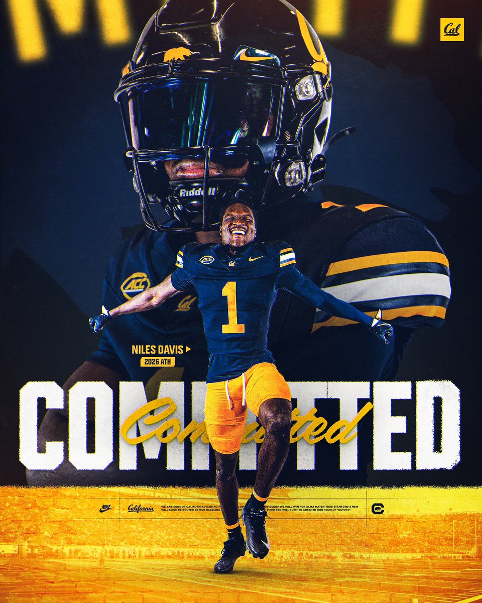committed. #GoBears 🧸
<a href="/MWCherrington/">Marshall Cherrington</a> <a href="/GregBiggins/">Greg Biggins</a> <a href="/CalBearsOn3/">Golden Bear Report (On3 | Rivals)</a> <a href="/_WHSFootball_/">WHS Football</a> <a href="/latsondheimer/">eric sondheimer</a> <a href="/Tarek_Fattal/">Tarek Fattal</a>