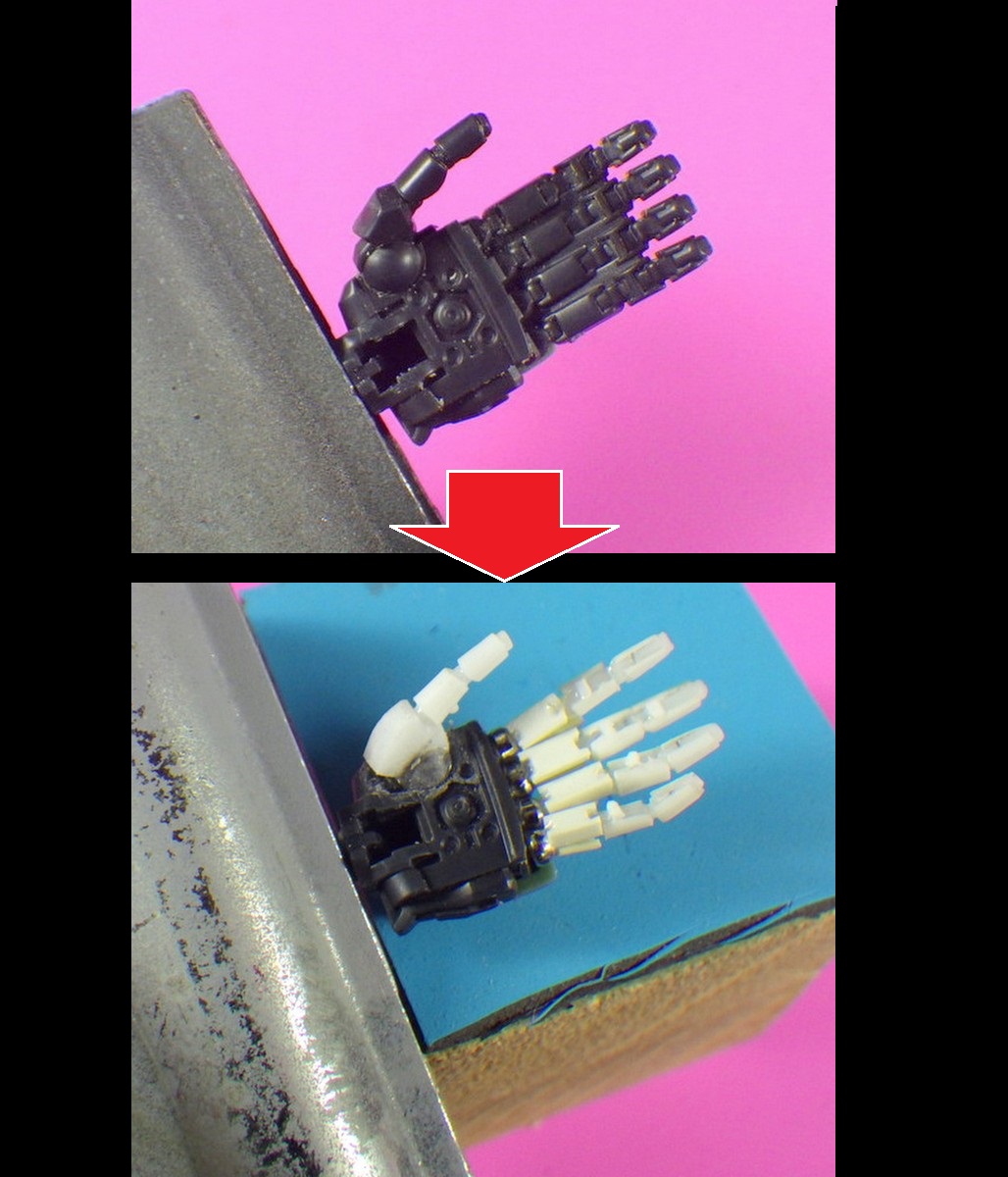 n_blood7's tweet image. ＃ザクGQ

ジークアクスのザクの
ハンドパーツを少しディテールUP
したよ～ん😚👍