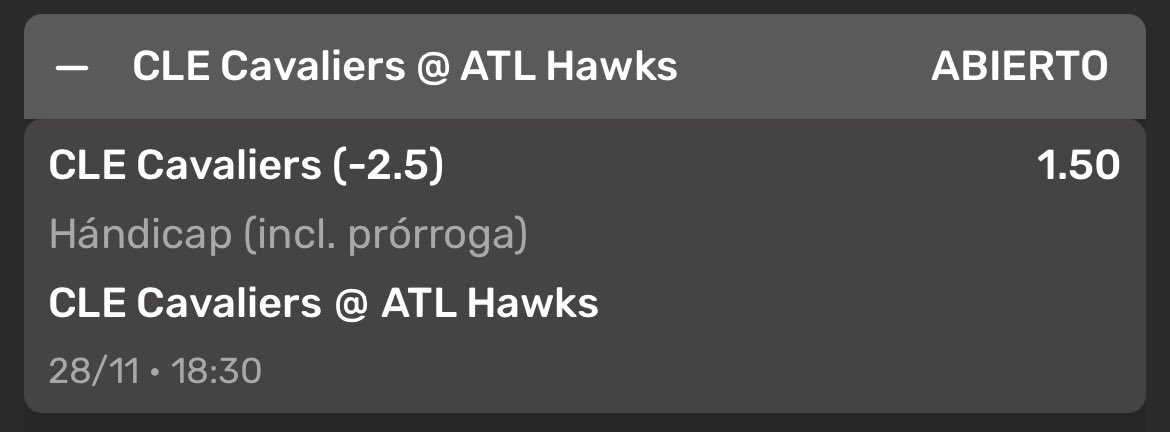 CJ_PICKS_'s tweet photo. Cleveland Cavaliers -2.5 🏀

Vamos por otro acierto. 🍀 https://t.co/E0sqXRx04r