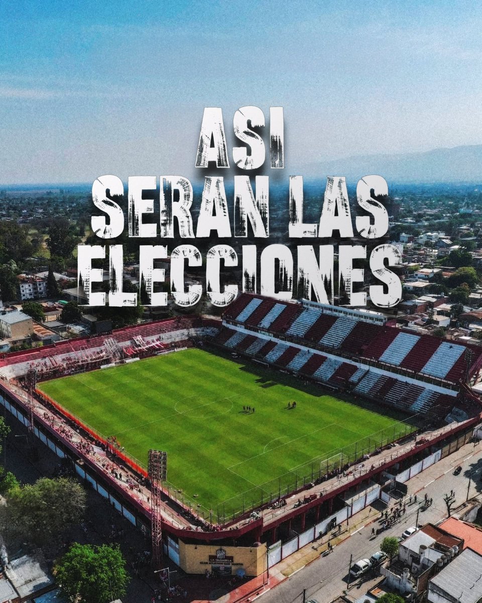 🗳️ #SanMartínTuc la votación se llevará a cabo el Domingo 30/11 desde las 9:00 a 18:00.

👤 Para estar en condiciones de votar los socios deberán presentar DNI y así certificar que estén al día.

👥 La mesa N°1 será SOLO para socios VITALICIOS.

▶️ Veda a partir de las 20:00.