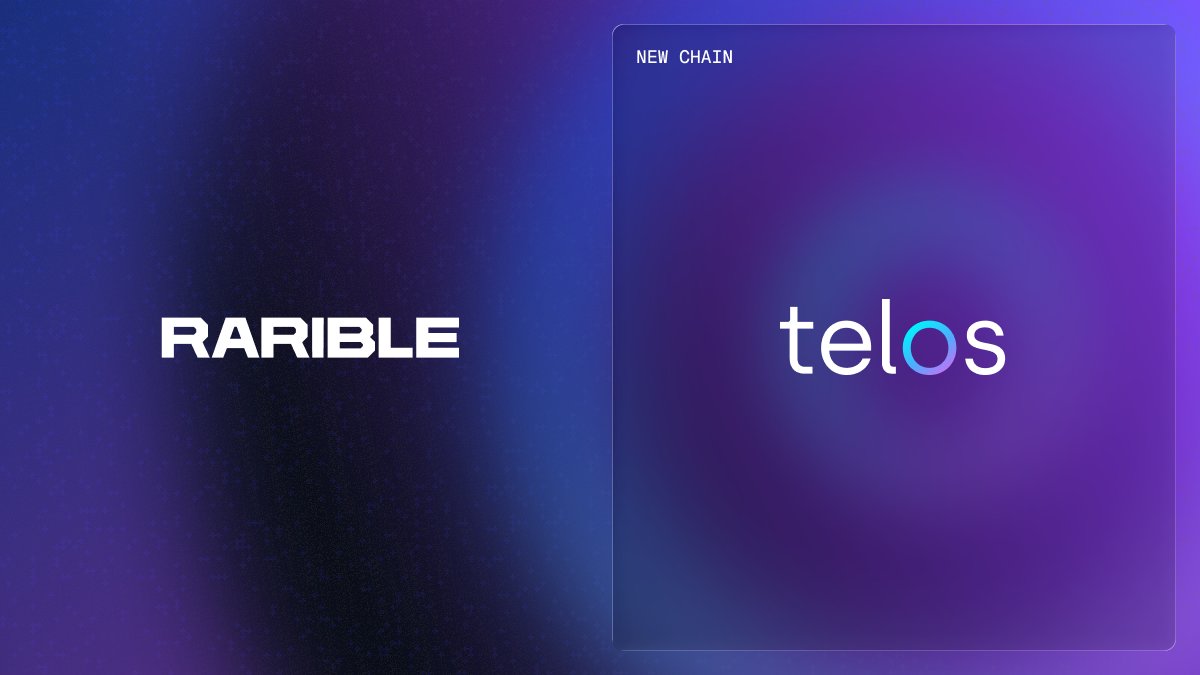 Rarible welcomes Telos 🔵

<a href="/HelloTelos/">Telos</a> is the privacy-enabled blockchain built for the real world

You can now collect, trade, and launch Telos NFTs seamlessly on Rarible, with points for every trade

To kick things off, we have one drop lined up ⬇️
