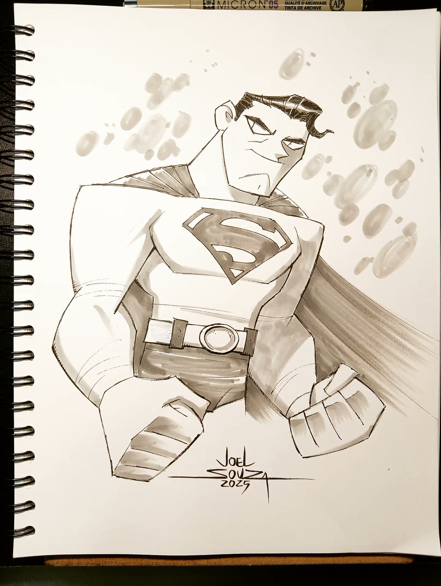 The Last Son of Krypton. Classic hero, big style.
Done with Pigma Micron and grayscale marker tones.