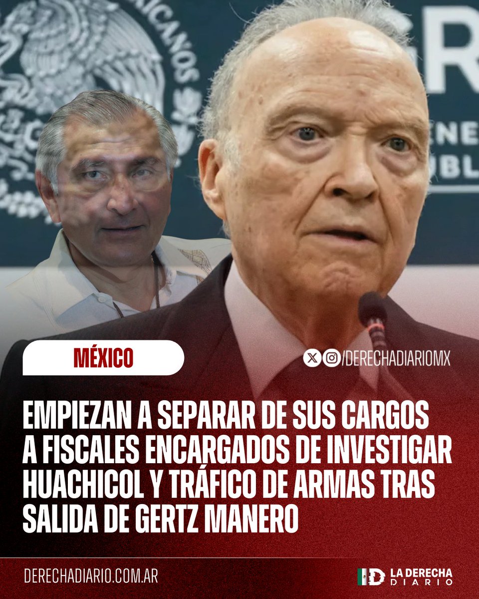 🚨🇲🇽 | ESTÁN "BARRIENDO" CON TODOS: Tras la salida de Gertz Manero, los titulares de las fiscalías especializadas han recibido oficios notificándoles de su separación del cargo.

Entre ellos se encuentra el titular de la FEMDO, la dependencia encargada de integrar expedientes por
