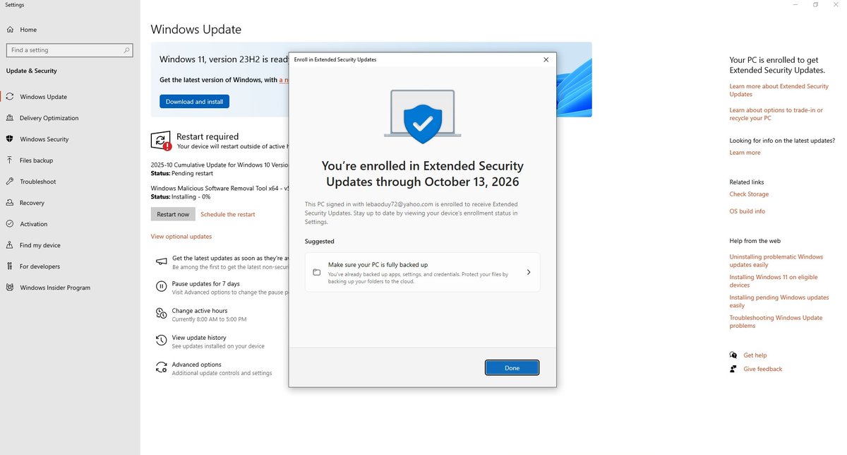 SOdJobs's tweet image. Looks like I&apos;ve made the right choice after all to extend Win 10 support till at least October of next year. 

Dunno what&apos;s gonna happens next until next year tho lol 😅