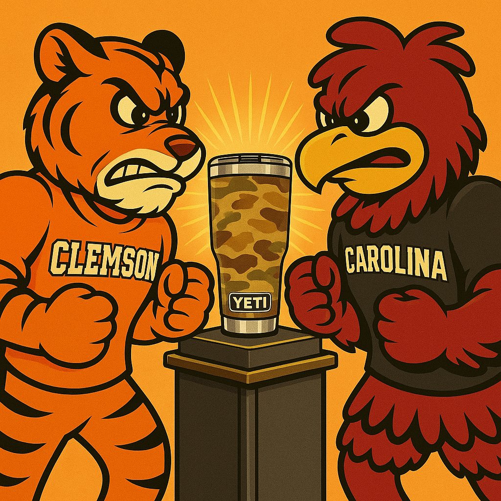It’s almost time for the big game — the Tigers and Gamecocks face off tomorrow at high noon! Who ya got? Comment your final score prediction by kickoff and I’ll send the winner a camo YETI tumbler!