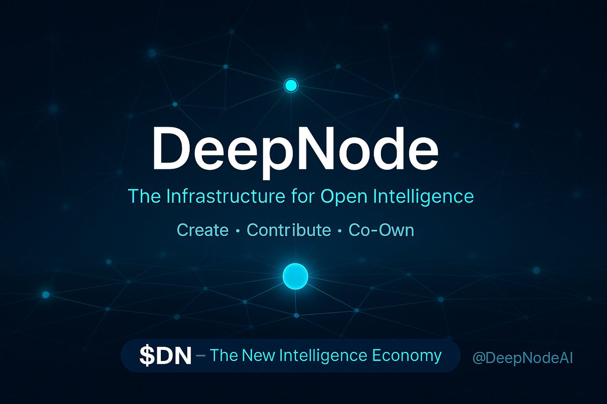 Dennis215a's tweet image. Came across a new project at the perfect time — early, solid vision, and big upside potential.@DeepNodeAI

The team is fully doxxed, the vision is clear, and what they’re building stands out in the current AI + Web3 landscape.

DeepNode is solving one major problem:
AI today is…