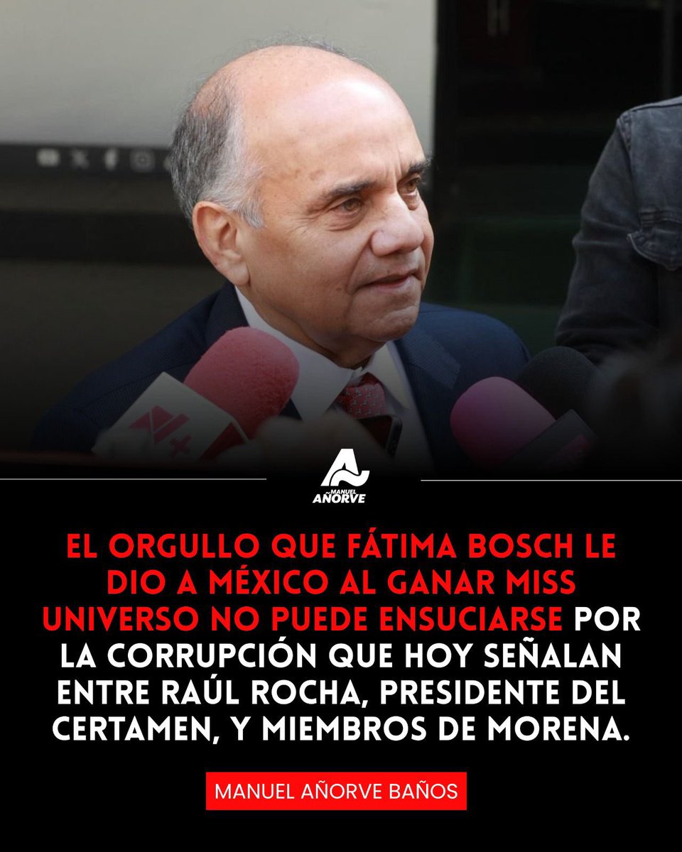 Fátima Bosch le dio un orgullo enorme a México.
Ese triunfo no merece mancharse por los señalamientos de corrupción que hoy rodean a Raúl Rocha, presidente del certamen con algunos miembros de Morena.