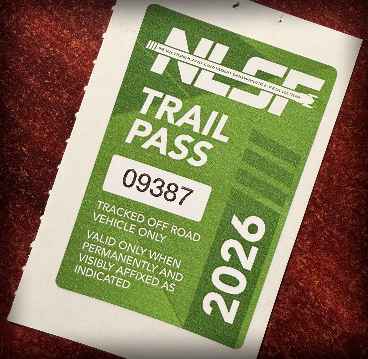 DonnieOK's tweet photo. I have mine.....you should get yours. #NLSF #WesternSnoRiders #TrailPass #Snowmobile #SnowmobileNL #ExploreNL #Winteriscoming early bird ends Dec. 15th. #Newfoundland #ilovewinter https://t.co/Z4eZfeWKne
