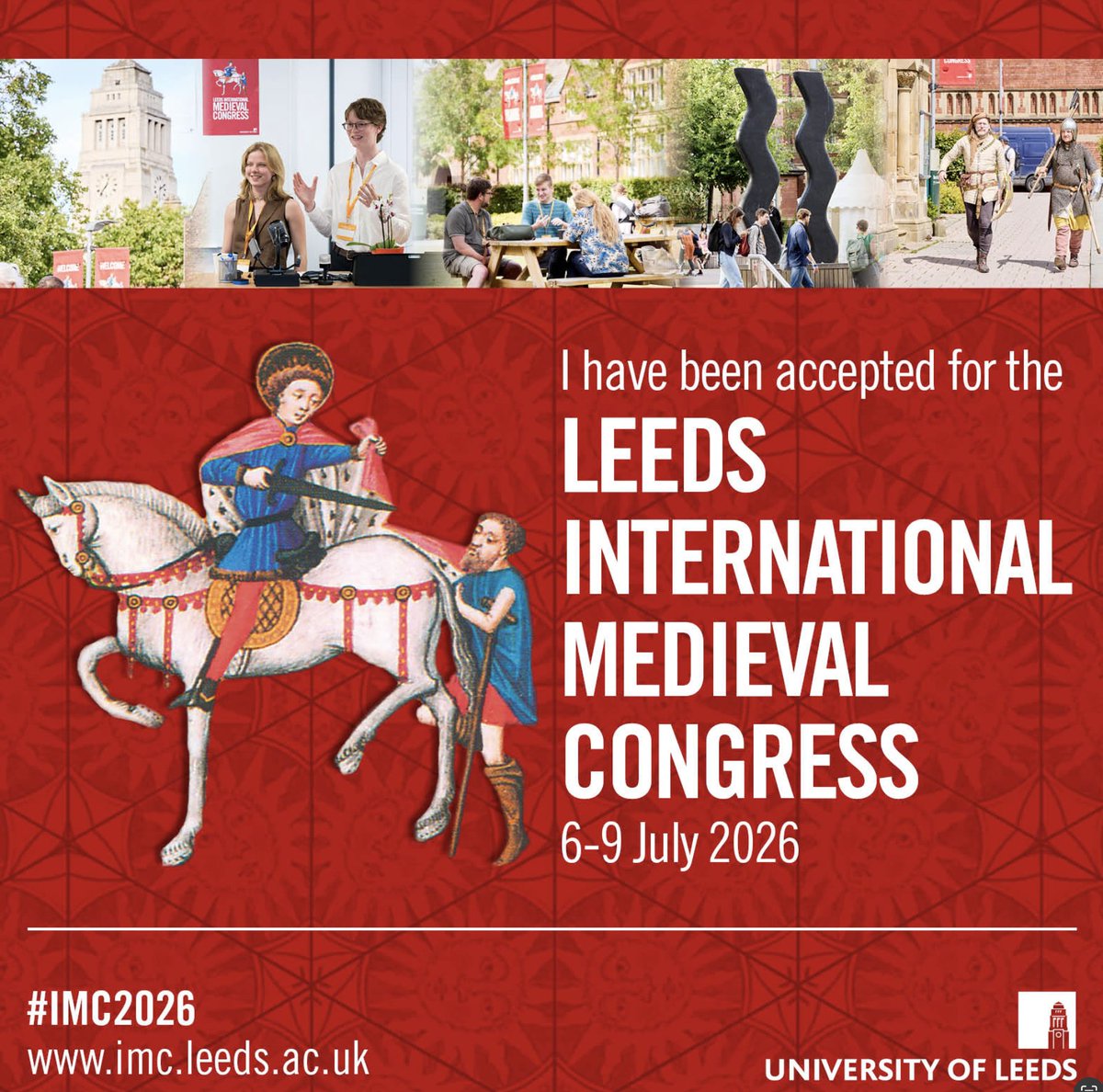 seanmhannan's tweet image. Just got word that I&apos;ll be heading to @IMC_Leeds next July! The paper I&apos;ll be delivering will be entitled, &quot;The Temporality of Migration in Augustine.&quot; Looking forward to it.