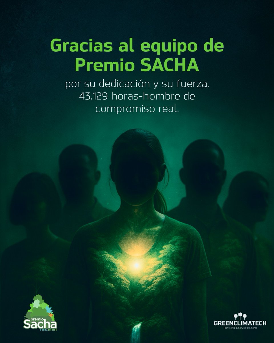 Detrás de cada transmisión, documento, video y decisión hubo un equipo extraordinario.
A todo el equipo de Premios SACHA: gracias por las 43.129 horas de trabajo, la pasión y la entrega.
Este logro es suyo.