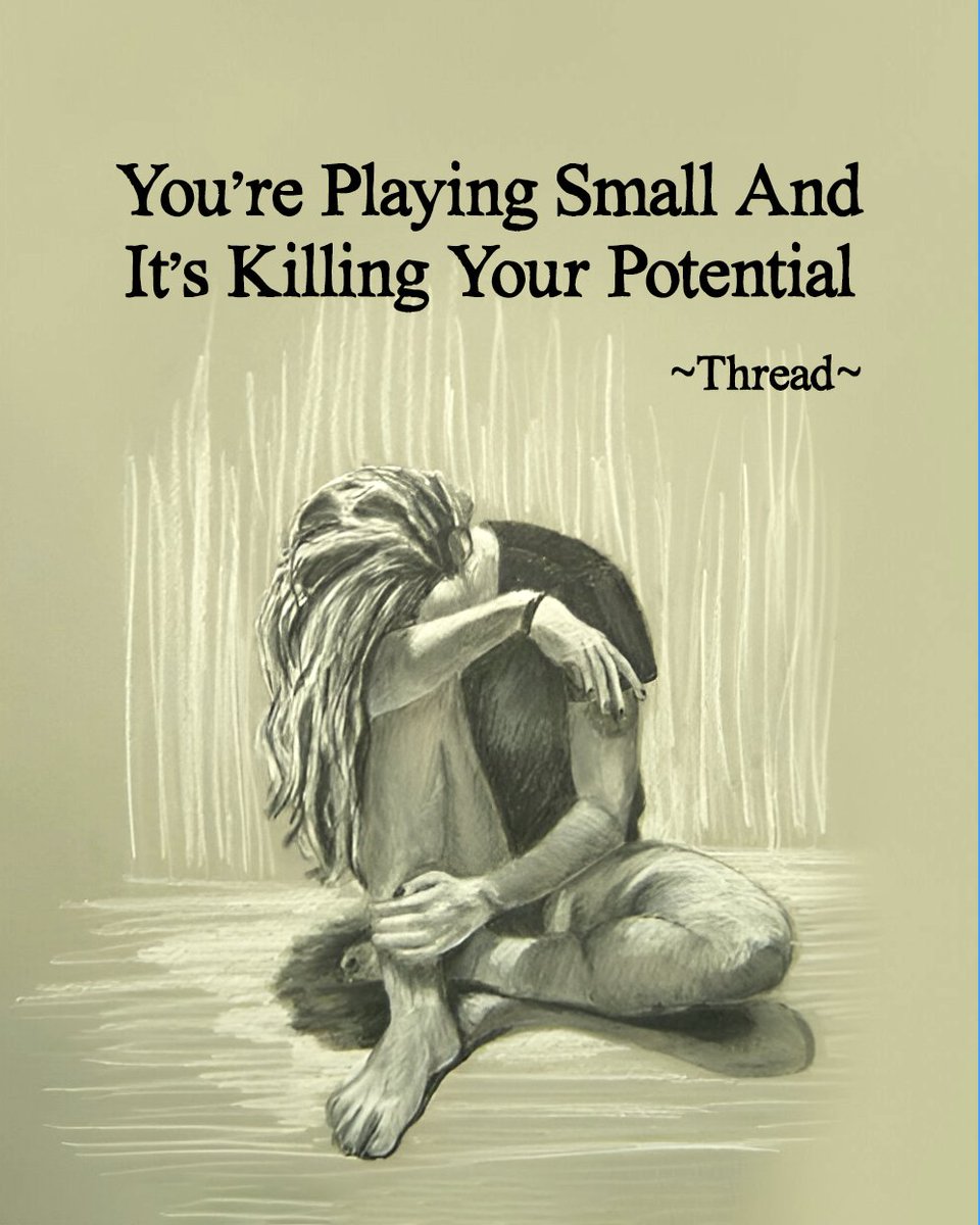 DadNotebook's tweet image. You&apos;re Playing Small And It&apos;s Killing Your Potential

~Thread~
