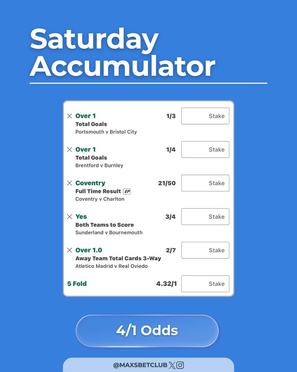 Max’s Football Tips⚽️ tweet media