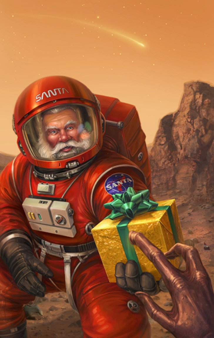 SkunkDev's tweet photo. It's the day after Thanksgiving so that means...
It's finally Space Santa Season
We just added the Santa Hat as an equipable item to the game
So prepare for an influx of screenshots of retro sci-fi Christmas Aesthetic
#tistheseason #spacesanta #gamedev https://t.co/i4n3W1cx7i