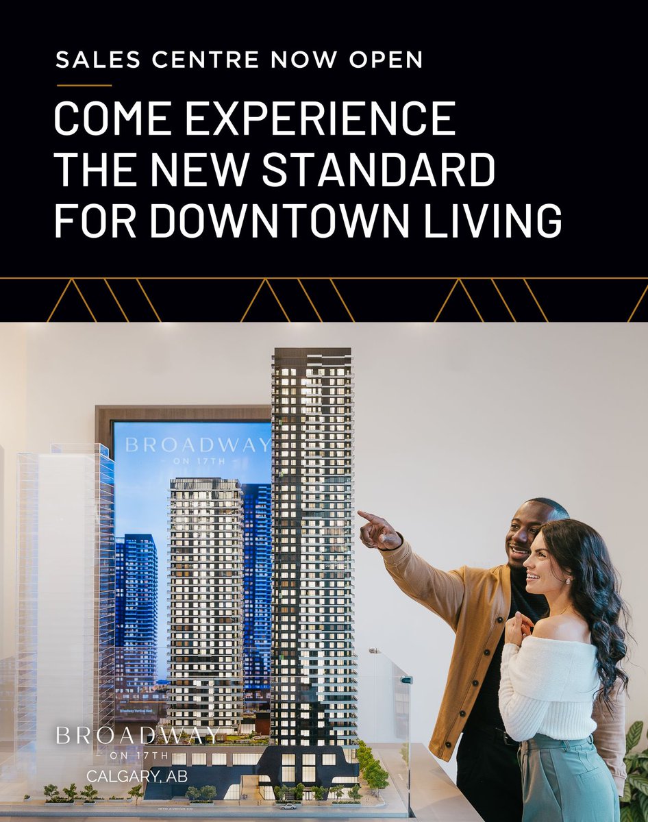 The wait is over... our Sales Centre is officially open! Step inside and experience the new standard for downtown living at Broadway on 17th. Modern suites, elevated design, and a lifestyle made for the city. Visit us today.
#BroadwayOn17 #VestaProperties #YYCLiving #YYC