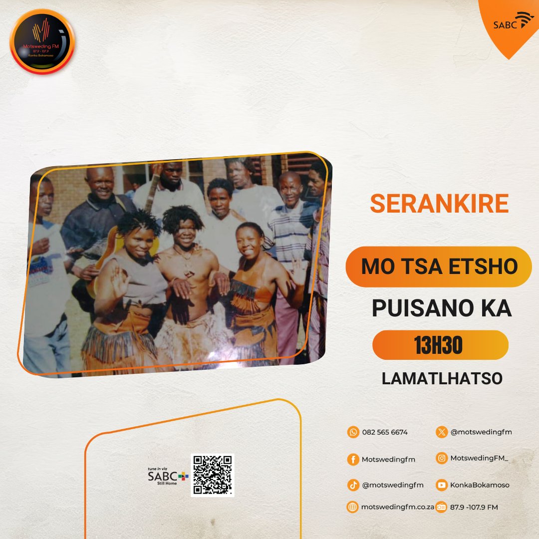 motswedingfm's tweet photo. Puisano le Serankire mo #TsaEtsho le Tebogo "TJH" Hotane

☎️: 073 811 6659 | 🖥️: https://t.co/bpXxNNG6x8 | SABC +: https://t.co/m3YZ9VrMov

#MotswedingFM https://t.co/zvk7i3H15b
