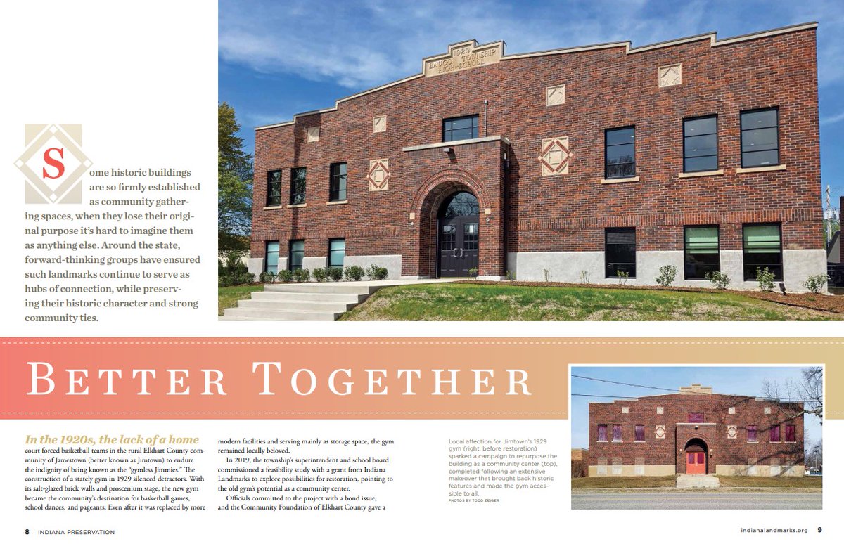 JPR1Source's tweet image. #JPR is proud to have provided civil engineering and landscape design for the new Jimtown Community Center, once home to the legendary “gymless Jimmies” basketball team!  ➡️ Check out the transformation story in Indiana Landmarks magazine (page 8). loom.ly/0itkpns