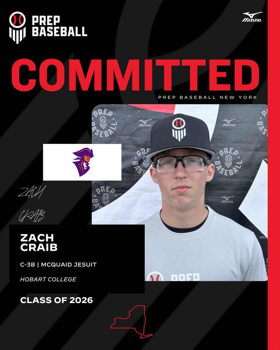 PrepBaseballNY's tweet image. 🚨Commitment Watch🚨

2026 C/3B Zach Craib (Mcquaid Jesuit) has committed to Hobart College

✅ 2025 NY Senior Games
✅ 2025 NY State Games
✅ 2024 NY State Games

👤 loom.ly/3DWLlhw

#congrats #committed