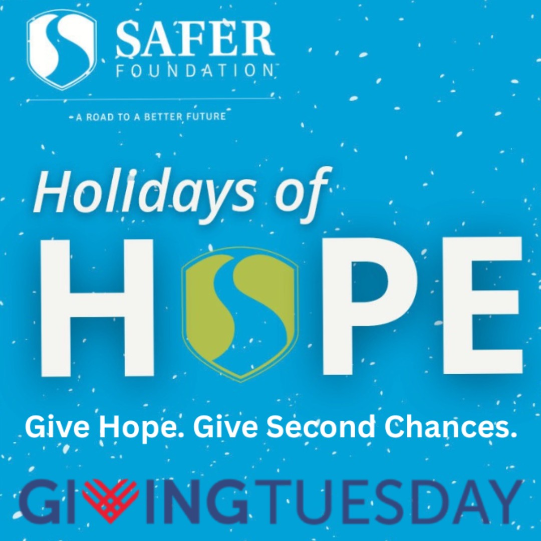 Giving Tuesday is just around the corner. Don’t forget to add your favorite charity to your shopping list. Safer helps justice impacted individuals find jobs, find homes, and find HOPE for a brighter future. 
Give Hope. Give Second Chances. 
ow.ly/Nsni50Xzcyp