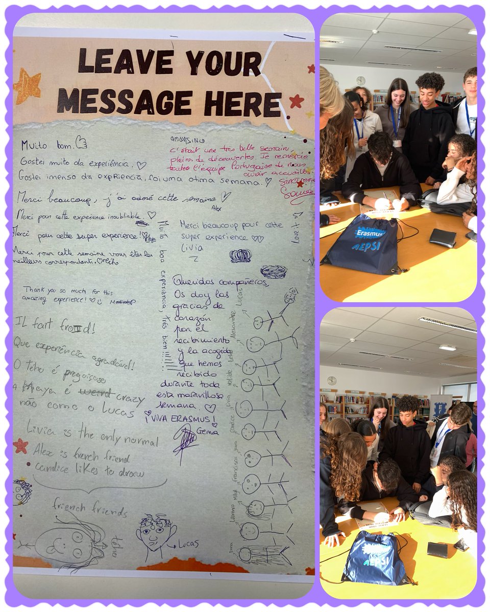 gemagapa's tweet photo. J-5 🇵🇹Mobilité #ERASMUS+ 
*Sciences 🔬à toute vapeur #STEAM 
*#PES: éducation à la santé avec un travail sur la cohésion du groupe 🤝
*Cérémonie officielle de remise des certificats de mobilité 📜 par le Principal M. Pedro Soares Ferreira. 
*Messages de remerciements 🙏🏼 https://t.co/cbYpBCQM63