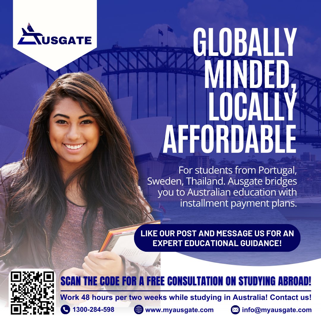 Aus_Gate's tweet image. Study without the stress: Ausgate supports you from enrollment to visa, and partner institutions provide installment payment options.
Schedule your free consultation today:
calendly.com/info-ausgate
#studyinaustralia #australiastudyvisa #australiavisa #studentvisa #studyabroad