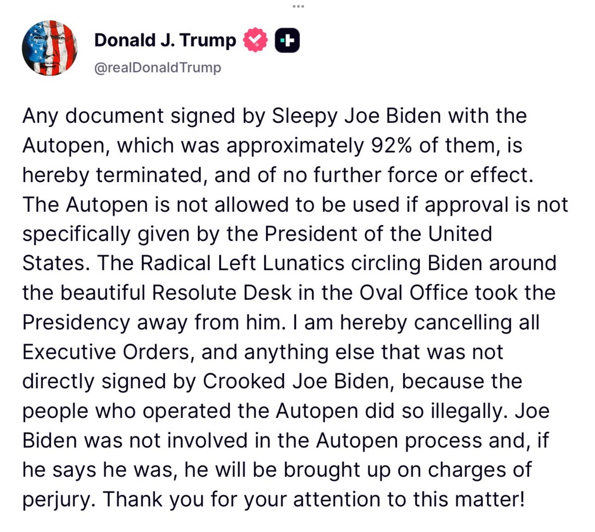 levparnas's tweet image. BREAKING: Trump moves to TERMINATE all of President Biden’s autopen-signed pardons.

👉 Stay tuned for a first-of-its-kind, explosive conversation: Lev Parnas &amp;amp; Hunter Biden — LIVE, uncensored, on Substack.
You are not going to want to miss this.

For the first time ever, Hunter…