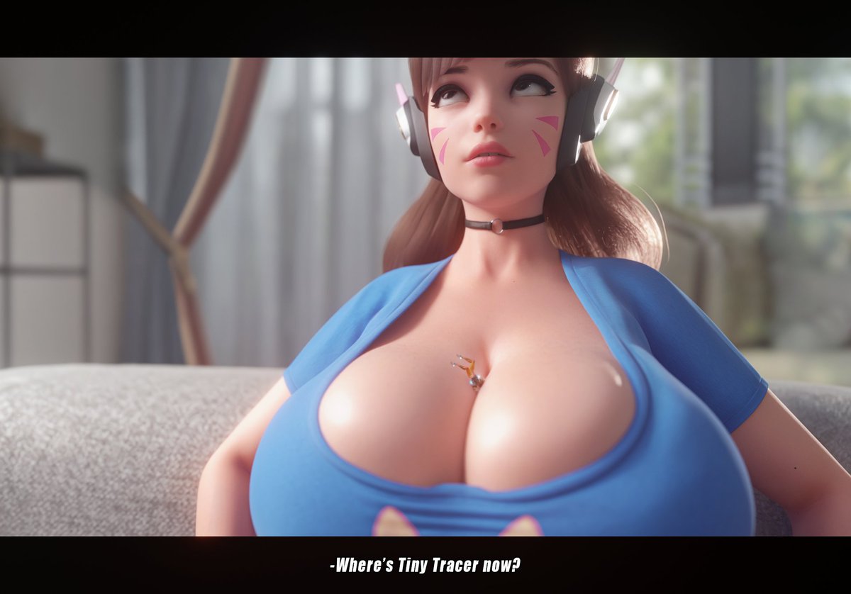 Ever since Tracer shrank, D.‌Va loses track of her all the time! #SizeTwitter #Giantess #Overwatch

(The inspiration for this shot came from <a href="/bottopbot2/">Bottopbot2</a> )