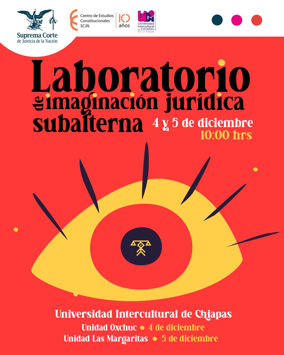 Tendremos el primer Laboratorio de Imaginación Jurídica Subalterna en la <a href="/Unich_Oficial/">UNICH</a> 🙌🏼 🌿Para impulsar investigación y renovar el derecho desde las estrategias de defensa de pueblos indígenas, afromexicanos y comunidades.