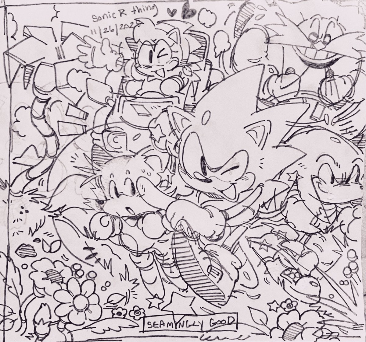 seaminglygood's tweet photo. Sonic R sketch https://t.co/frXgVqt2Qt