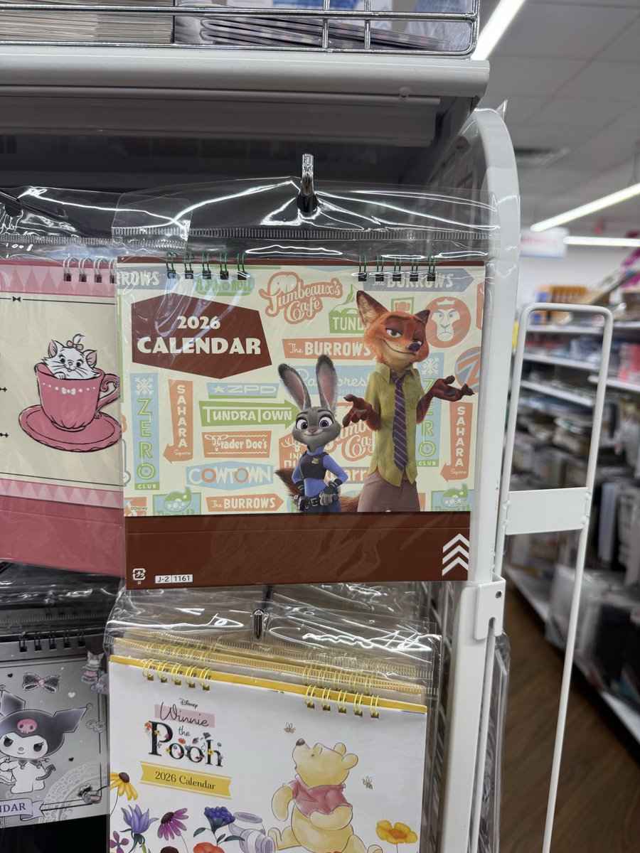 Get your Zootopia themed 2026 calendar at a DAISO near you!
