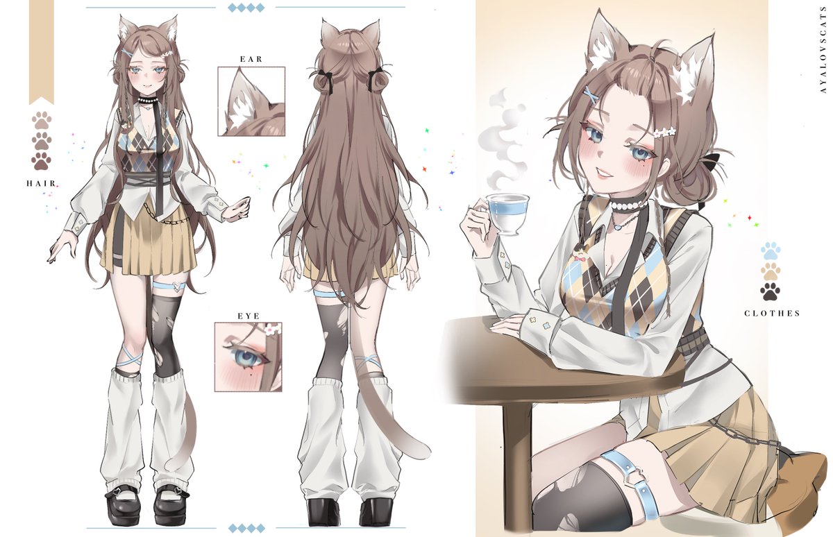 showcasing my recent character sheet works 🐾
➥  for tos and waitlist: ayalovscats.carrd.co