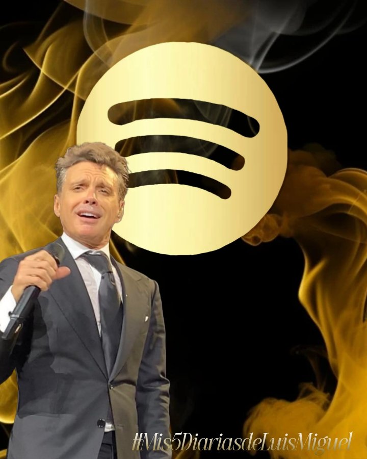 LuisMiguel_PD's tweet photo. Te invitamos a escuchar 5 temas o más de @LMXLM en @Spotify 

🔗https://t.co/wXIQJBMepk

Meta: 30 millones de Oyentes Mensuales! 

#LuisMiguel #Mis5Diarias #Spotify #LuisMiguelPlataformasDigitales https://t.co/qKidUwaD9k