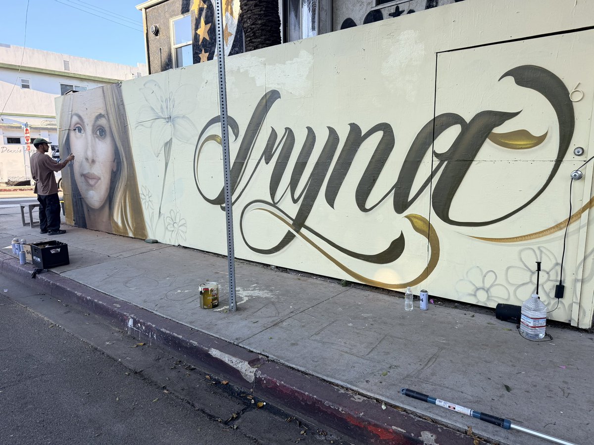 thatsKAIZEN's tweet image. Surprised and glad to see this mural of Iryna Zarutska in Los Angeles