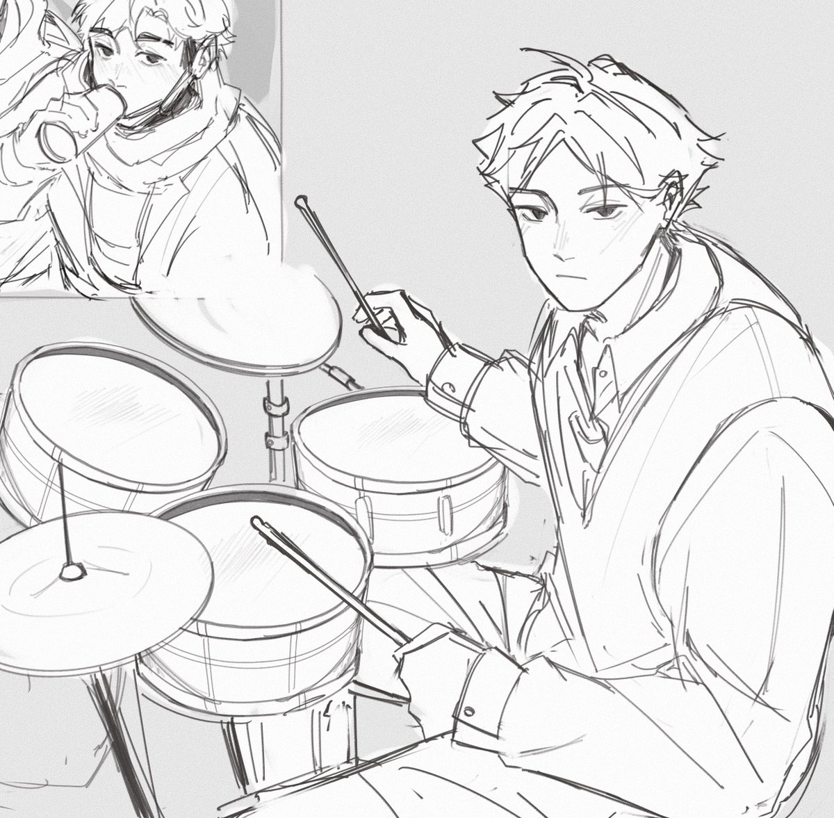 -&gt; “snos…… snos…. sn.o…s… (for ur drawing req maybe…)”

Boy join my emo band boy