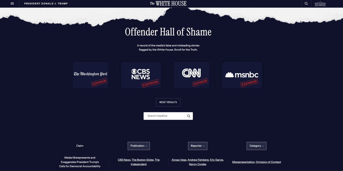 PressSec's tweet image. The Trump @WhiteHouse is holding the Fake News accountable like never before. 

VISIT ➡️ WH.gov/mediabias