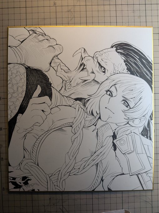 線画一枚でけた… 