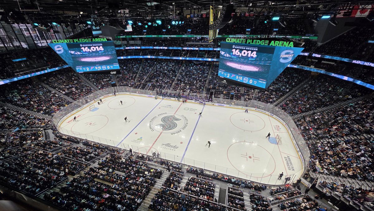 EmeraldCityHky's tweet image. Today's official attendance is 16,014.

That's the largest attendance ever for a women's hockey game in a U.S. arena.