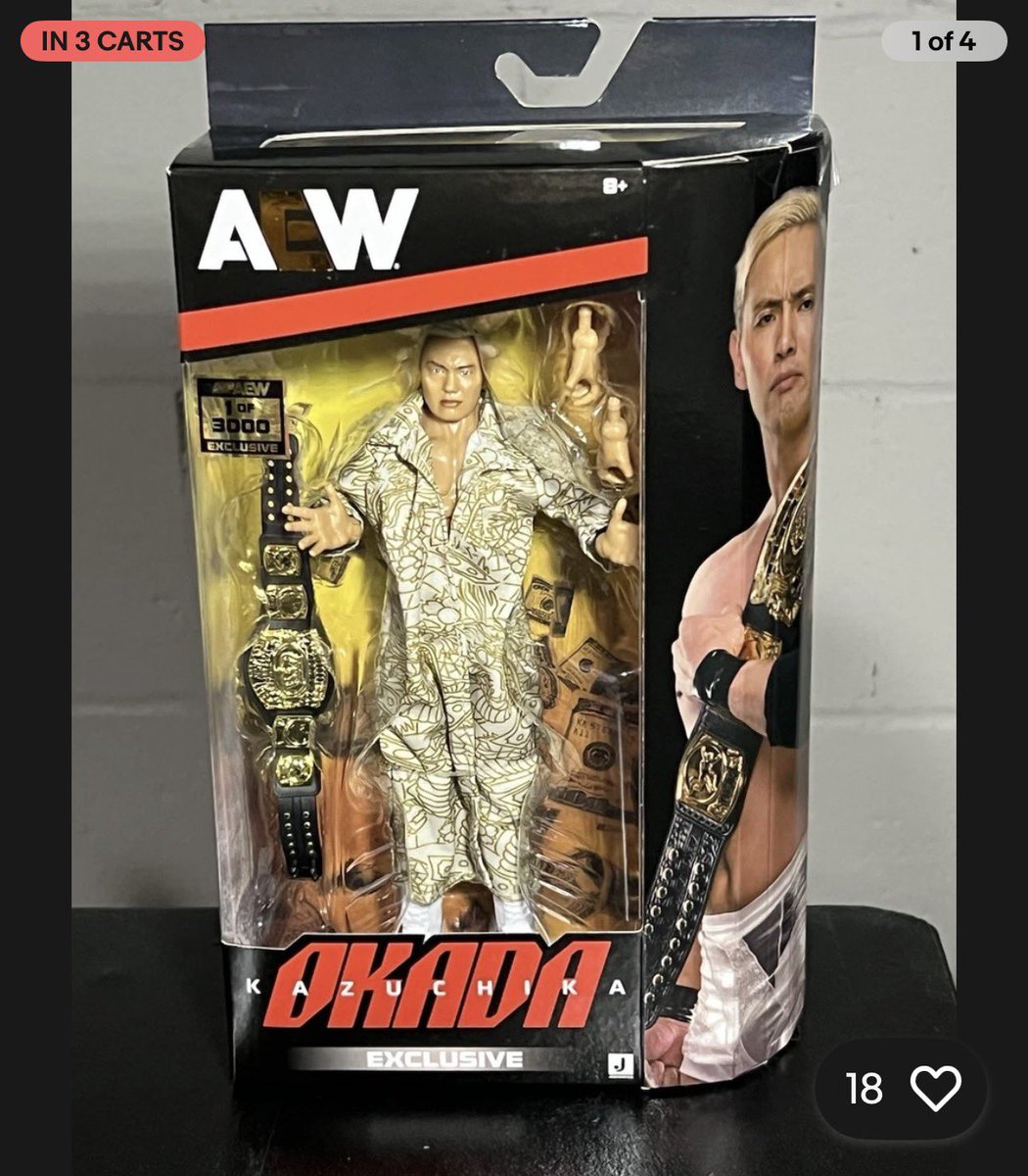 MoShady's tweet image. @Mitch_Craig13 @WrestleFigNews do you guys know or anyone selling this Okada? Ended up on my youngest’s Christmas list. Thanks guys.
