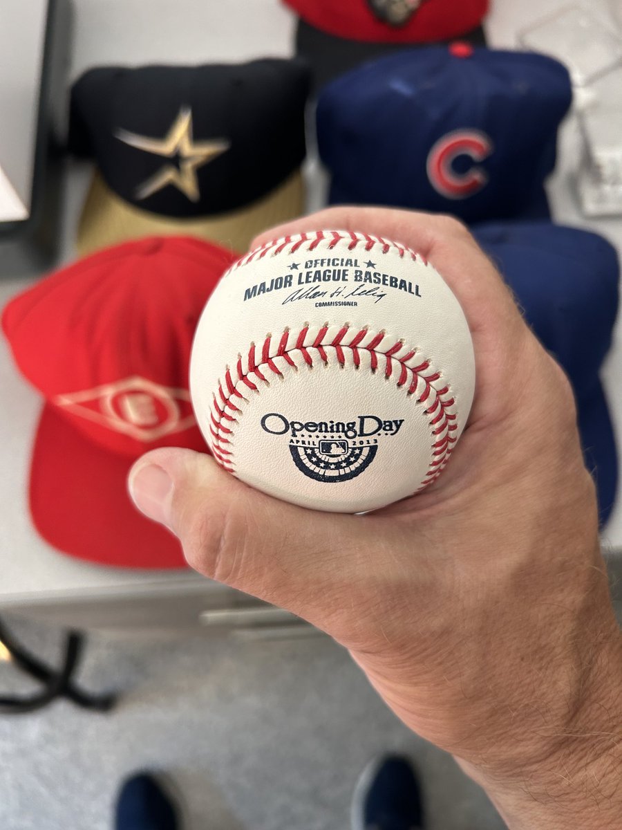 Having fun going through some old boxes and found this ball from opening day of 2013 season. Crazy how I can actually feel the seams on this ball and I bet it doesn’t fly like balls today ;)