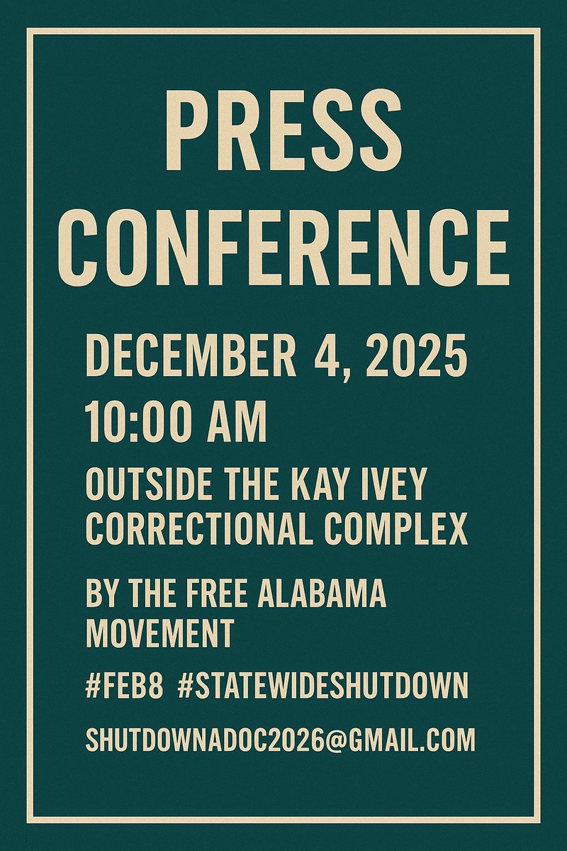 ALABAMA PRISONS ARE DEATH CAMPS tweet media