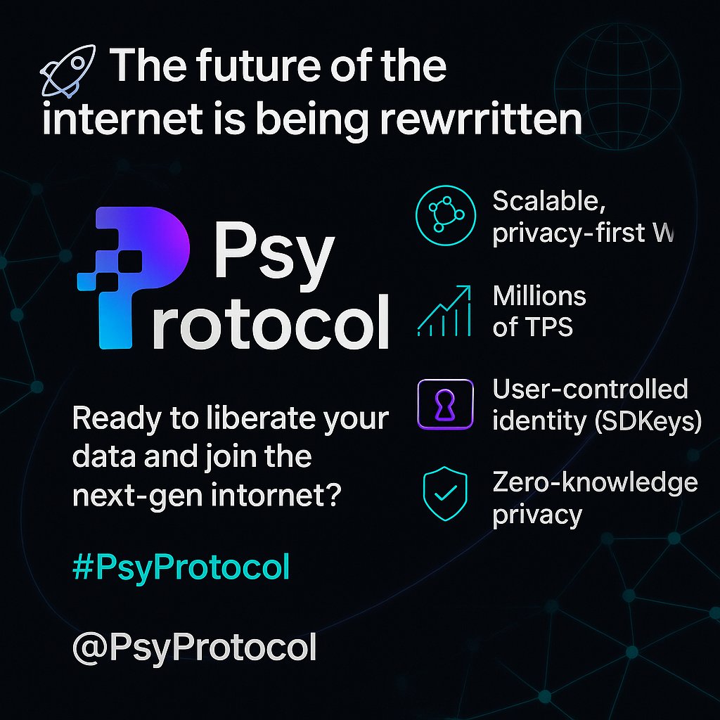 vcrypto24news's tweet image. 🚀 The future of the internet is being rewritten. @PsyProtocol isn’t just another blockchain — it’s building a scalable, privacy-first Web3 that delivers millions of TPS, user-controlled identity, and zk privacy by default.

#psyprotocol #crypto #Web3