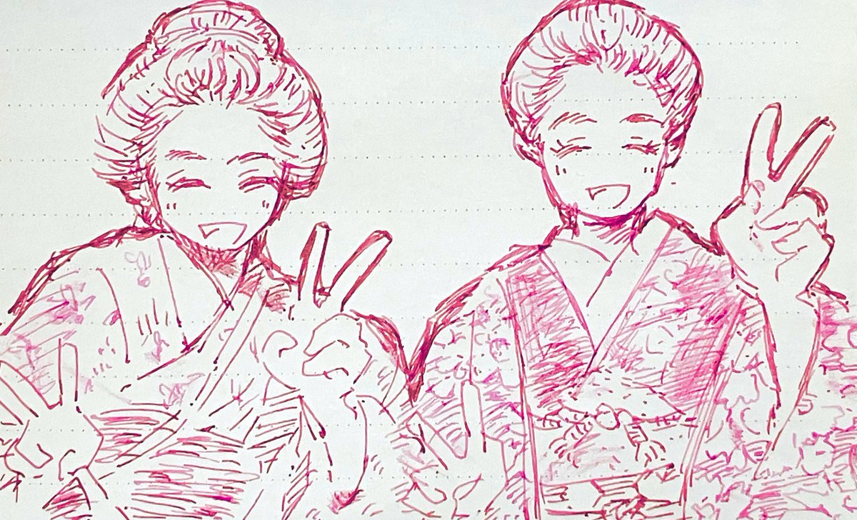 今週の朝ドラ落書き。八重垣神社や城山稲荷神社でのオフショット色々描けて楽しかったな〜。ばけばけ公式さんに感謝🙏おトキちゃんスキップできるようになってよかった😊 #ばけばけ #朝ドラ絵日記 