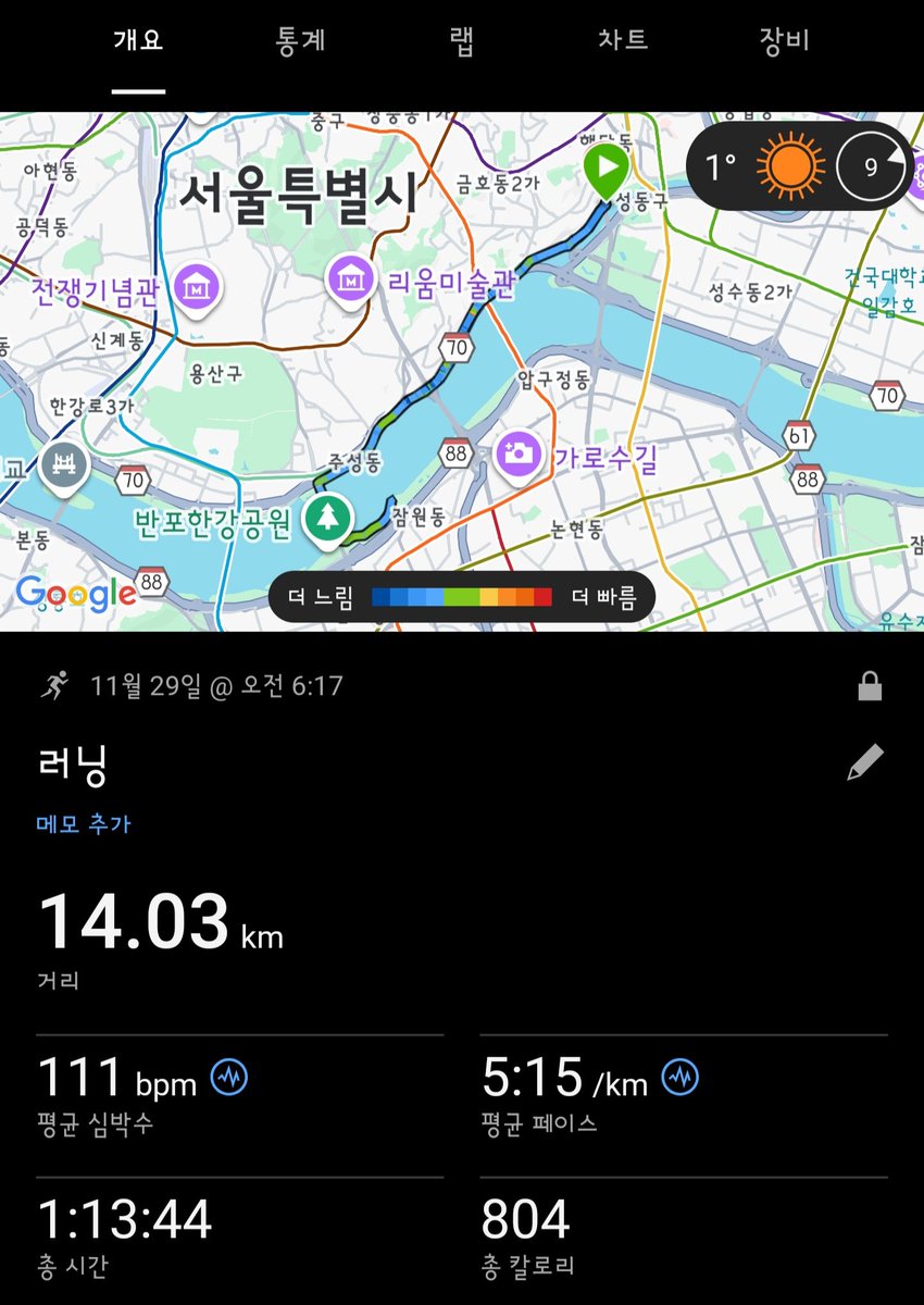 춥기는 하지만 그래도 모닝런!!
추우니 하늘은 이쁘네요.