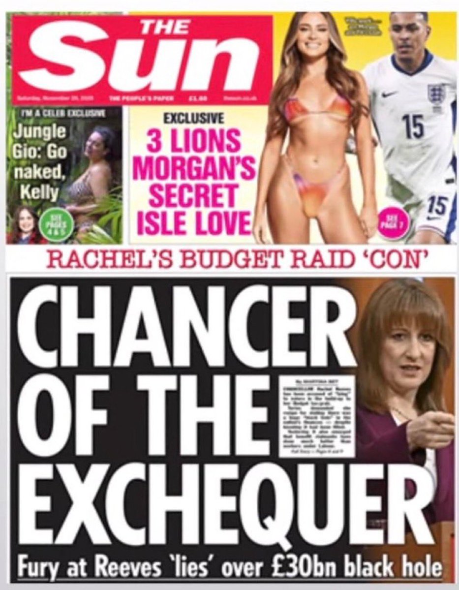 EssexPR's tweet image. Every newspaper Headline is running with Rachel Reeves lies, she’s a goner.

Days or weeks ?