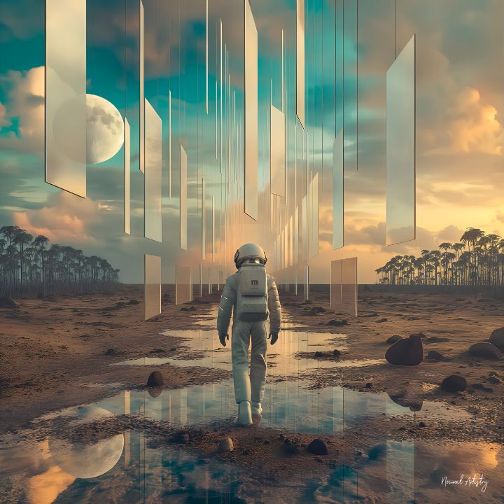 __neural__'s tweet image. Art of the Day! &quot;Astronaut&apos;s Dreamscape&quot;. Buy at: ArtPal.com/neural-artistr…