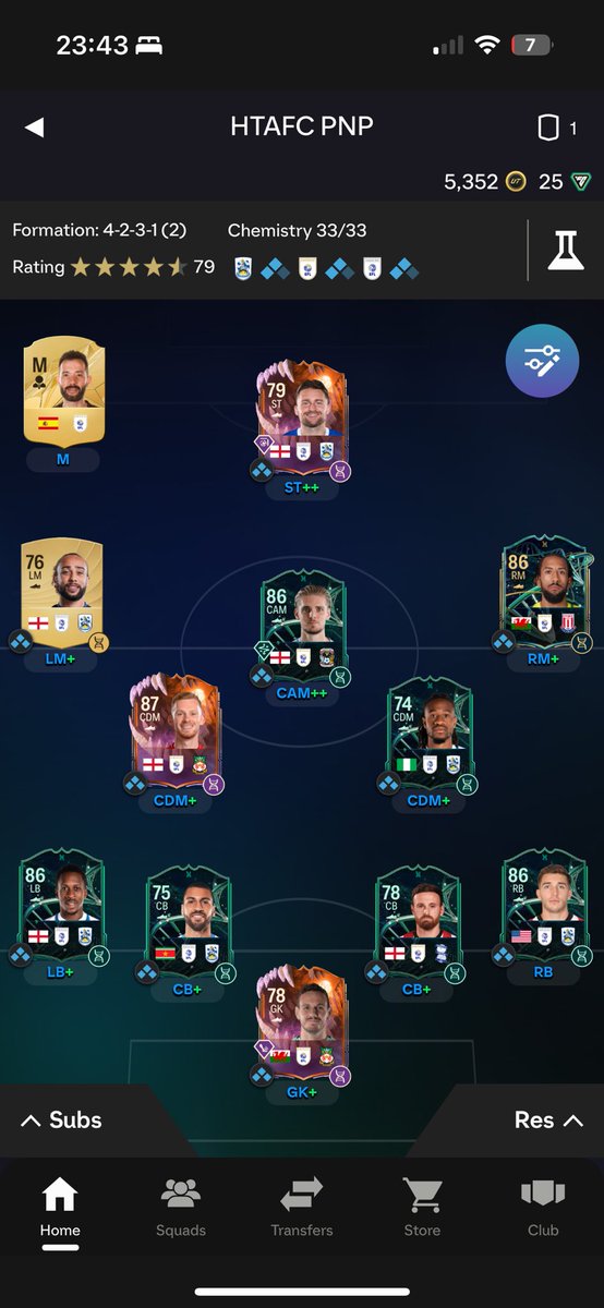 RotheryHtafc's tweet image. Here is my Evo HTAFC PNP, show me your Evo teams below #htafc #EAFC #fc26 #football