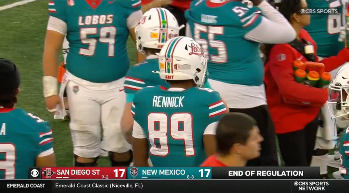 _LiveCFBPortal's tweet image. End of Regulation | @AztecFB 17-17 @UNMLoboFB. #AztecFAST #GoLobos #CollegeFootball